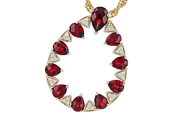 A320-66106: NECKLACE 1.85 GARNET 1.96 TGW