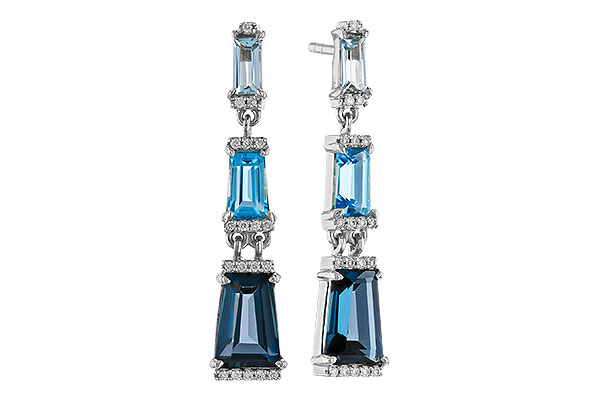 A320-67942: EARRINGS 2.55 BLUE TOPAZ 2.62 TGW