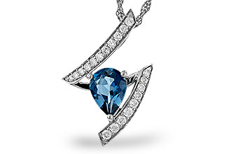 C320-65215: NECK 1.04 LONDON BLUE TOPAZ 1.23 TGW (8x6MM)