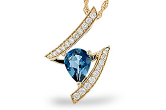 C320-65215: NECK 1.04 LONDON BLUE TOPAZ 1.23 TGW (8x6MM)