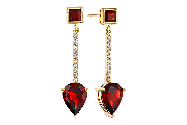 C320-66106: EARRINGS 2.70 TW GARNET 2.77 TGW