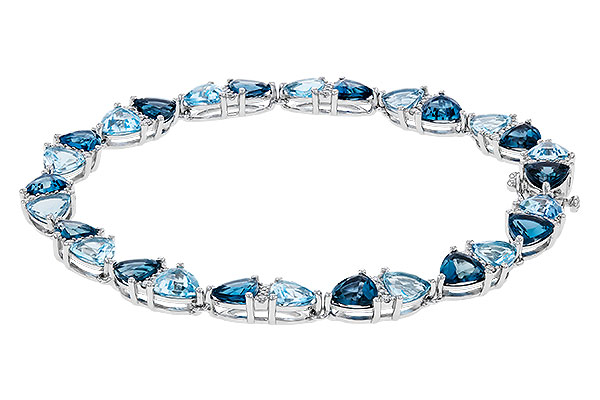 C320-66151: BRACELET 12.20 BLUE TOPAZ 12.50 TGW (7")