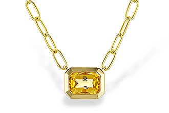 C320-69797: NECKLACE .86 CITRINE (18")