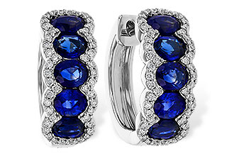 C320-71551: EARRINGS 2.32 TW SAPPHIRE 2.57 TGW