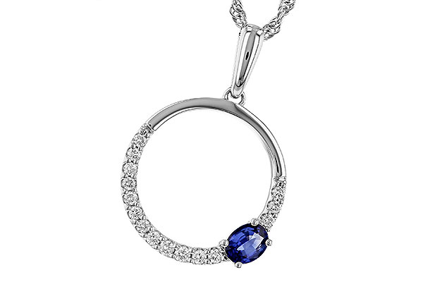 D320-67015: NECKLACE .28 SAPPHIRE .43 TGW