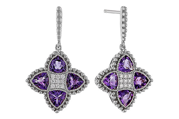D320-68824: EARRINGS 1.41 AMETHYST 1.50 TGW