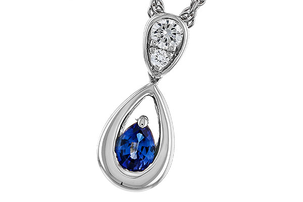 E320-67051: NECKLACE .21 SAPPHIRE .27 TGW (4x3 SAPP)