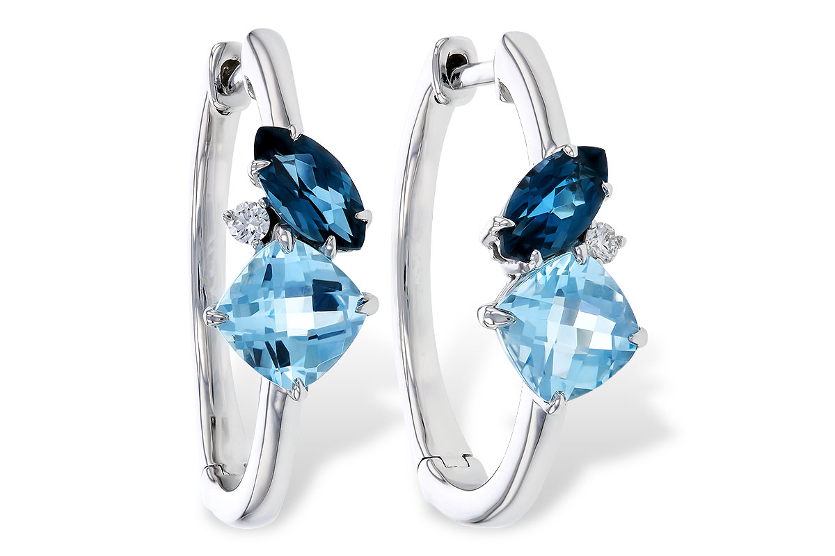 E320-67915: EARRINGS 1.82 TW BLUE TOPAZ 1.86 TGW