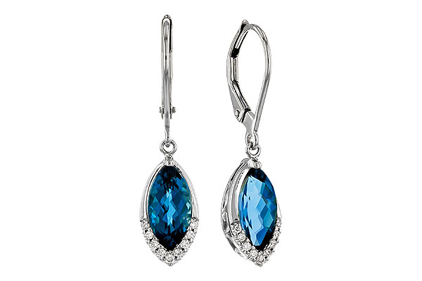 E320-71633: EARR 2.42 TW LONDON BLUE TOPAZ 2.50 TGW (9x5MM MQ)