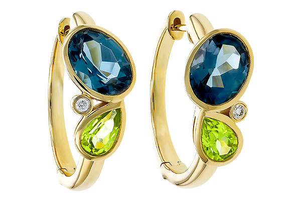 E320-72515: EARRINGS 2.97 SEMI-PREC (PER,LBT) 3.00 TGW
