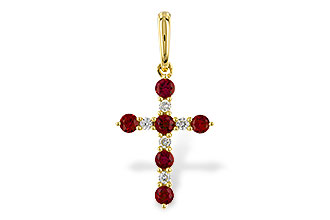 F320-66151: PENDANT .34 TW RUBY .42 TGW