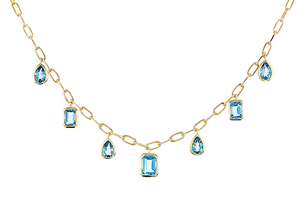 F320-67078: NECKLACE 4.10 TW BLUE TOPAZ (17")