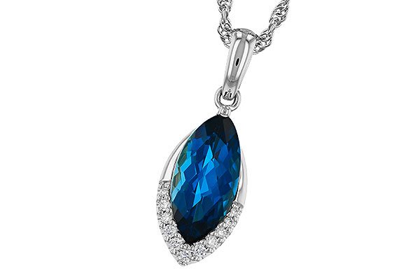 F320-71633: NECK 2.14 LONDON BLUE TOPAZ 2.20 TGW (12x6MM MQ)