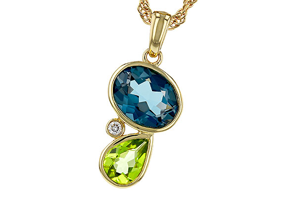 F320-72496: NECKLACE 2.43 SEMI-PREC (PER,LBT) 2.45 TGW