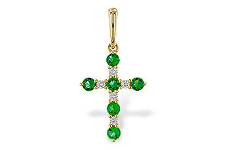G320-66142: PENDANT .27 TW EMERALD .35 TGW