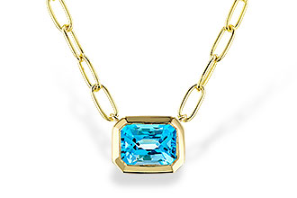 G320-69805: NECKLACE 1.20 SWISS BLUE TOPAZ (18")