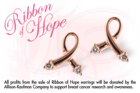 H046-17960: PINK GOLD EARRINGS .07 TW