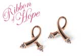 H046-17960: PINK GOLD EARRINGS .07 TW