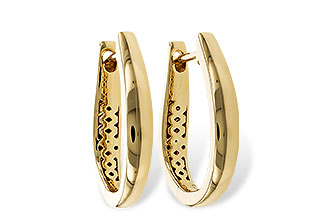 H320-69805: GOLD EARRINGS (17MM)