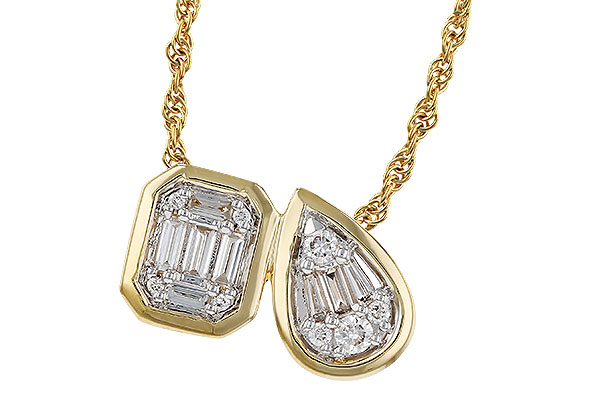 H320-71605: NECKLACE .17 BAG .25 TW