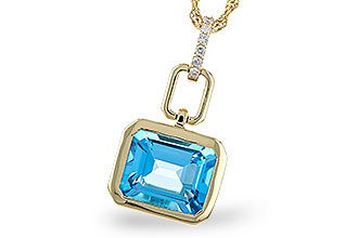 K320-67996: NECKLACE 3.26 BLUE TOPAZ 3.30 TGW (10x8MM BT)