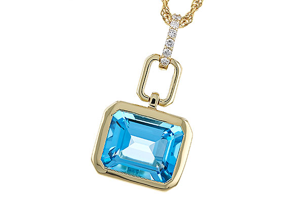 K320-67996: NECKLACE 3.26 BLUE TOPAZ 3.30 TGW (10x8MM BT)
