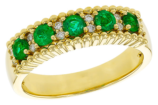 K320-72532: LDS WED RG .48 TW EMERALD .60 TGW
