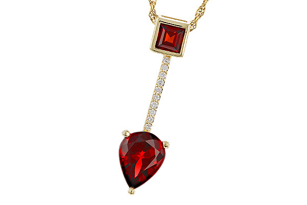 L320-66105: NECKLACE 2.15 GARNET 2.20 TGW