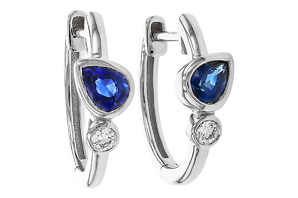 L320-68905: EARRINGS .51 SAPPHIRE .57 TGW