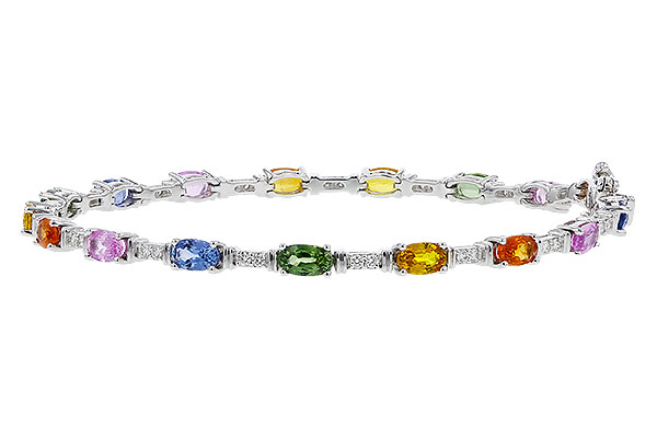 M320-66169: BRACELET 4.76 MULTI-COLOR SAPPH 5.08 TGW (7")