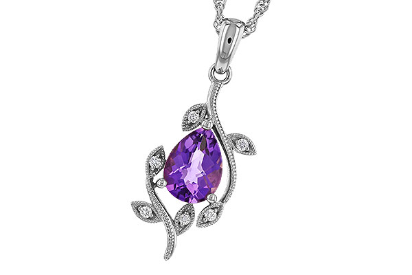 M320-67050: NECKLACE .88 AMETHYST .93 TGW (8x6MM AMY)