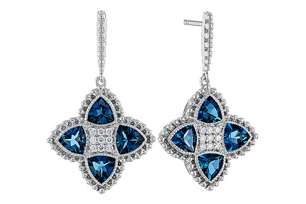 M320-68832: EARRINGS 1.73 LONDON BLUE TOPAZ 1.82 TGW