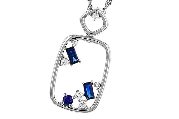 M320-69769: NECKLACE .35 TW SAPPHIRE .46 TGW